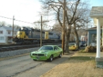 CSX 8342 is E/B, Spring is here, time to get the toys out,